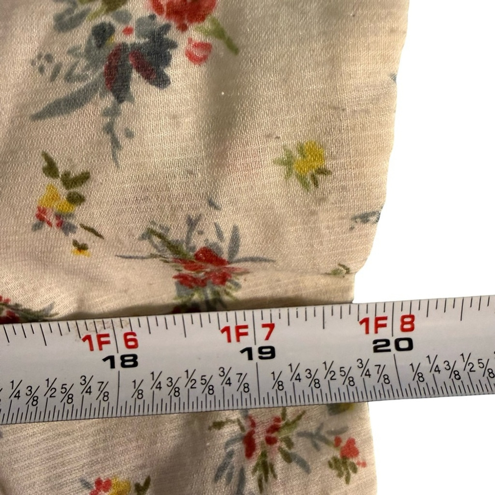 Guess Floral Ruffle Camisole in Cream and Red Size S Boho Cottagecore Festival - Picture 7 of 15